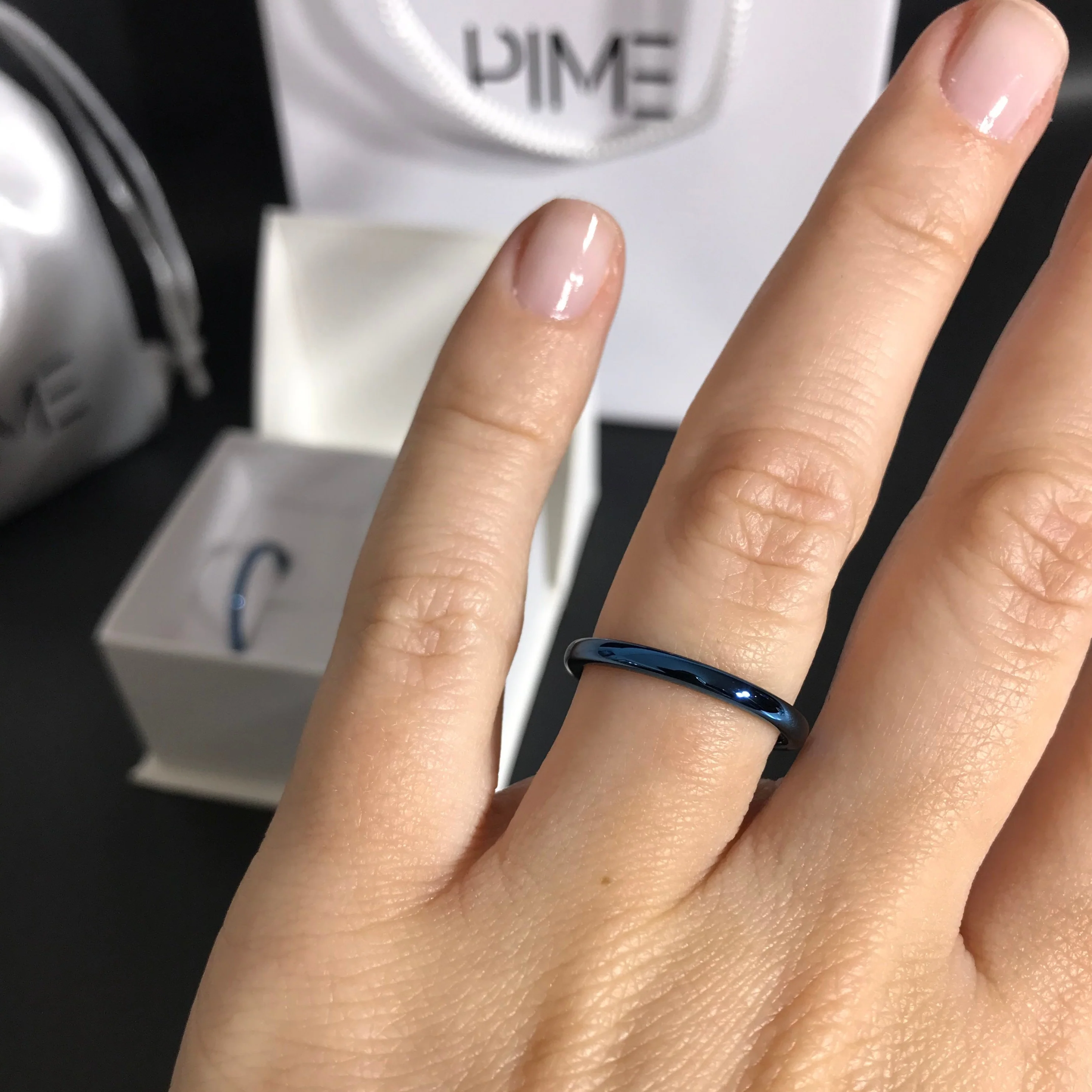 Aliança Azul em Tungsténio 2mm - REF7100 - Image 5