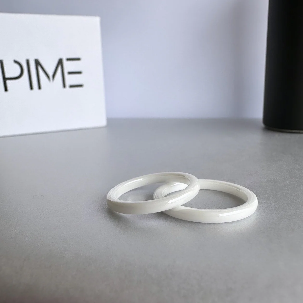 Aliança Branca Brilhante com 2mm em Cerâmica - REF9005 - Image 3