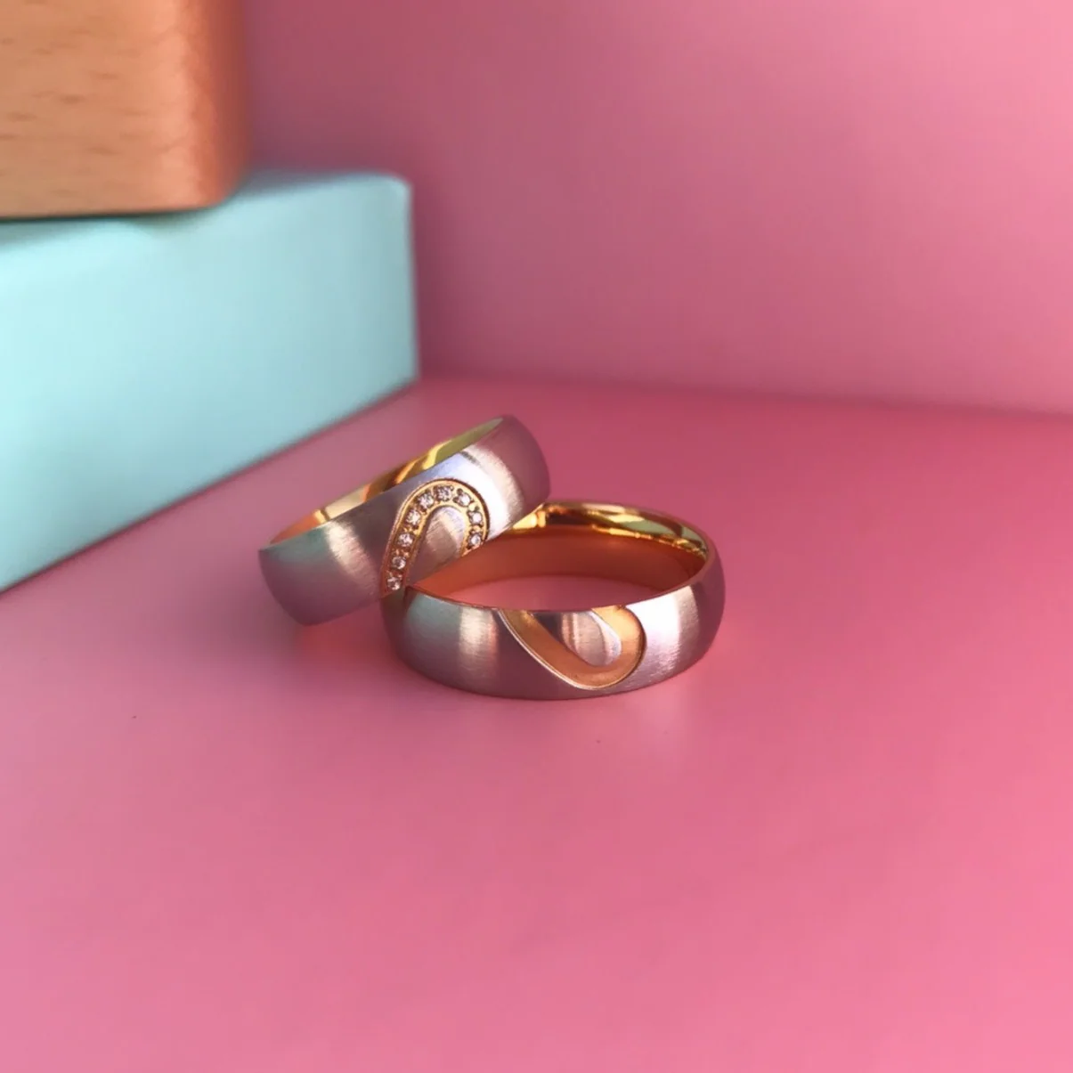 Aliança Coração Unido 6mm em Aço - Alianças de Namoro ou Compromisso (para Namorados) - REF1113 - Image 8