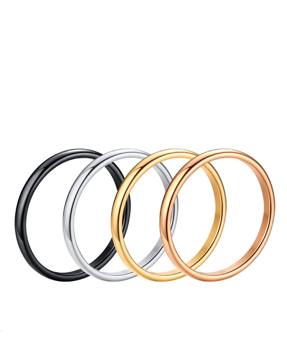 Aliança Prateada Fina (2mm) em Aço para Casamento, Namoro ou Compromisso - REF1613 - Image 4