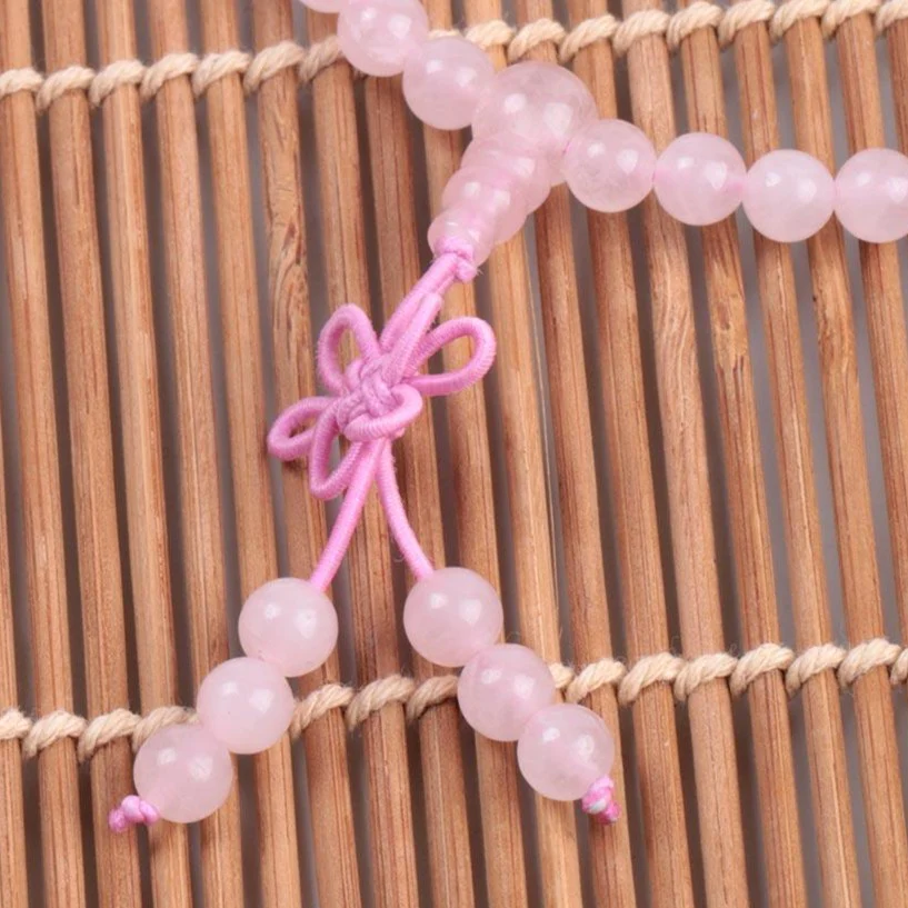 Japamala 7 Chakras com Pedras Naturais Quartzo Rosa - REF1809 - Image 4