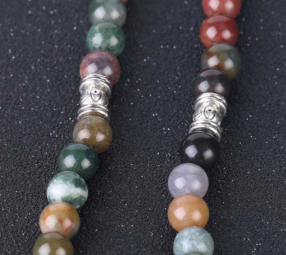 Japamala Ágata Indiana - Simboliza o Equilíbrio Energético e Proteção Espiritual - com Pendente Árvore da Vida e Meditação - REF1034 - Image 4