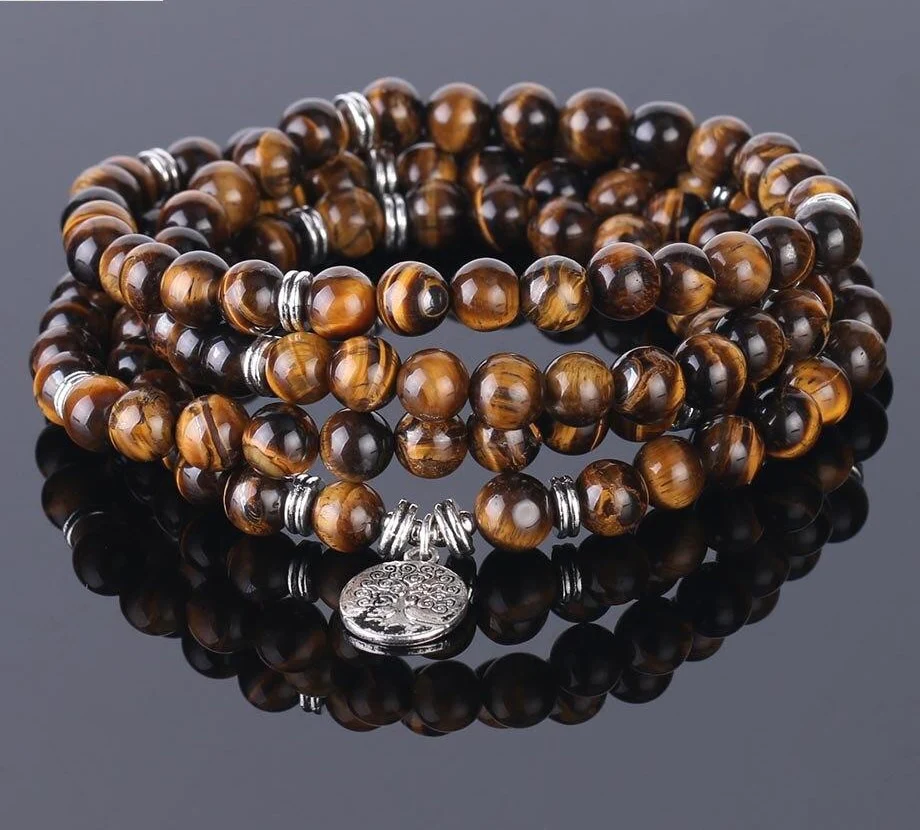 Japamala Olho de Tigre -Símbolo da Proteção contra Más Energias - e Pendente Árvore da Vida - REF1040 - Image 4