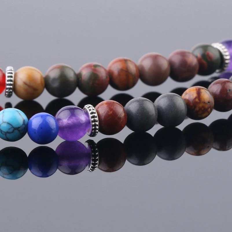 Japamala Pedras Naturais 7 Chakras com Árvore da Vida e Tassel - REF1004 - Image 5