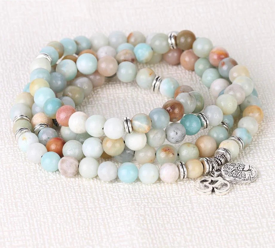 Japamala Pedras Naturais - Reiki - com Pendente Árvore da Vida e Meditação - REF1041 - Image 3