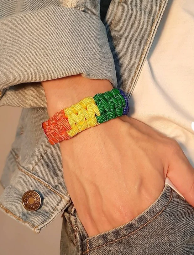 Pulseira Ajustável Arco-Íris (LGBTQIA+) - REF1390 - Image 3