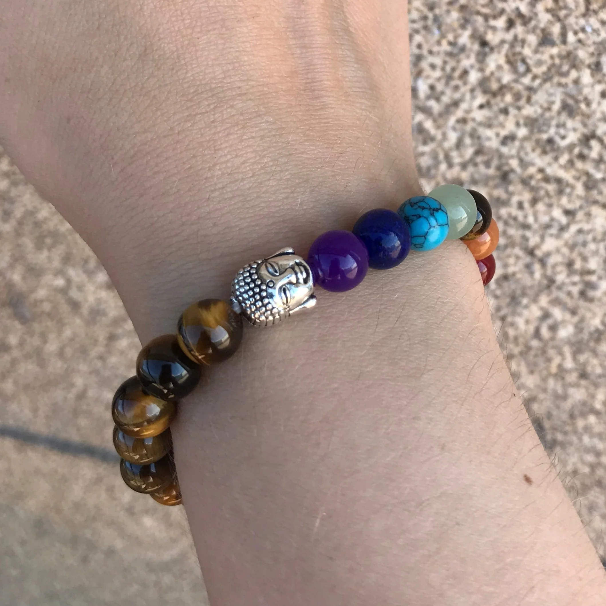 Pulseira Olho de Tigre e Pedras 7 Chakras - REF1055 - Image 4