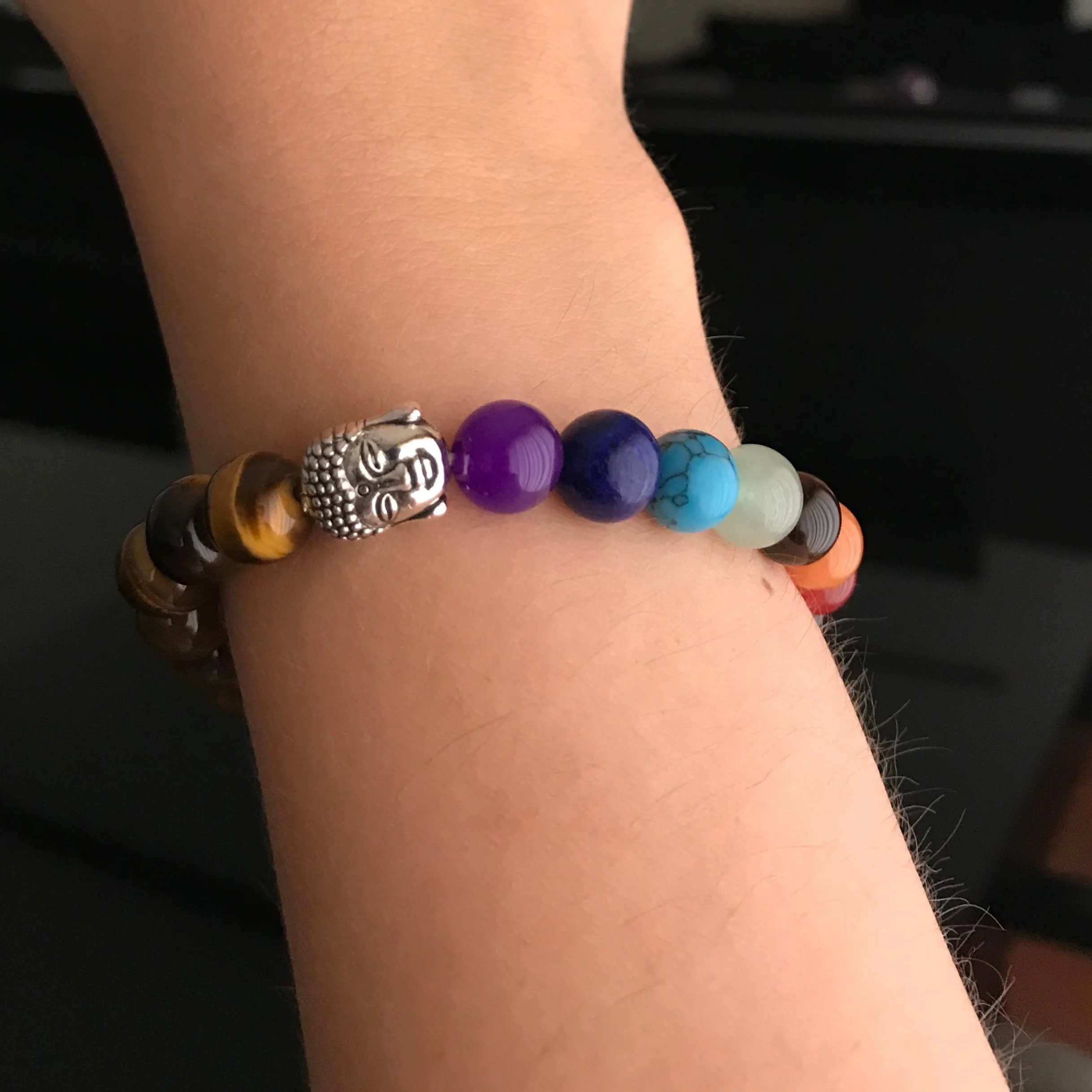 Pulseira Olho de Tigre e Pedras 7 Chakras - REF1055 - Image 6