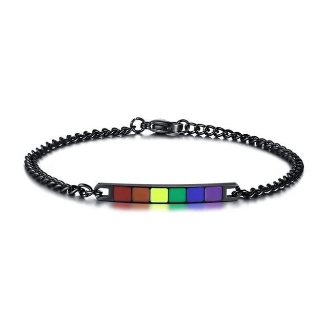 Pulseira para Namorados ou Casais LGBTQIA+ em Aço - REF1069 - Image 3