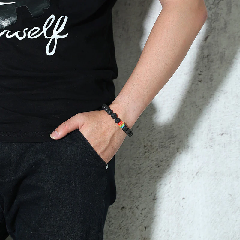 Pulseira Pedras Lava Vulcânica LGBTQIA+ - REF1348 - Image 6