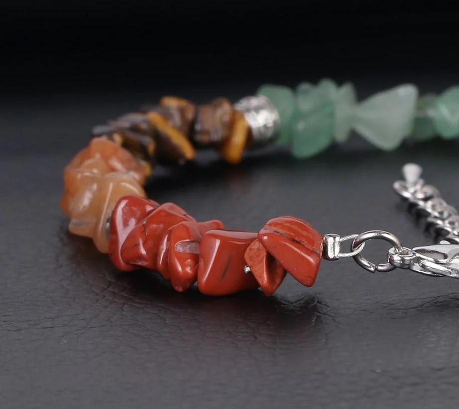 Pulseira Reiki com Pedras Lascadas 7 Chakras - REF1061 - Image 3